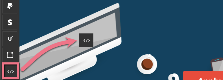 Dodaj widget HTML do edytora Landingi