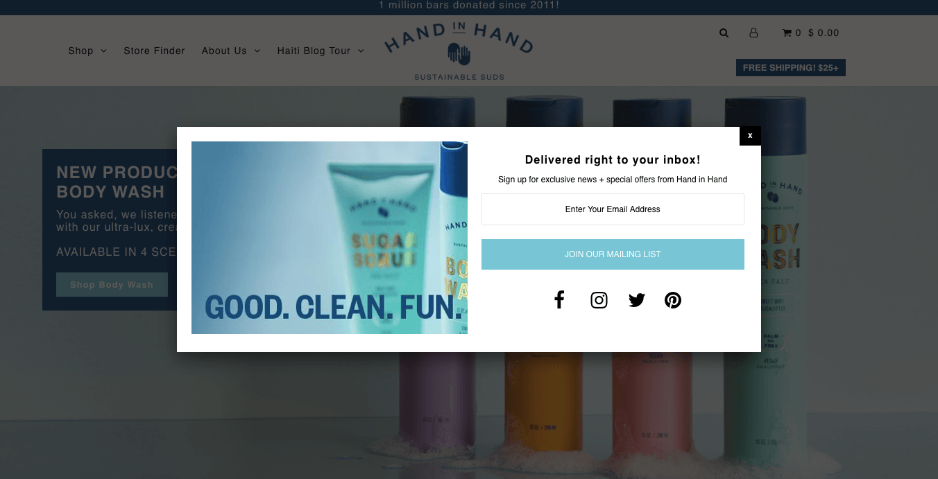 Traffic on a landing page