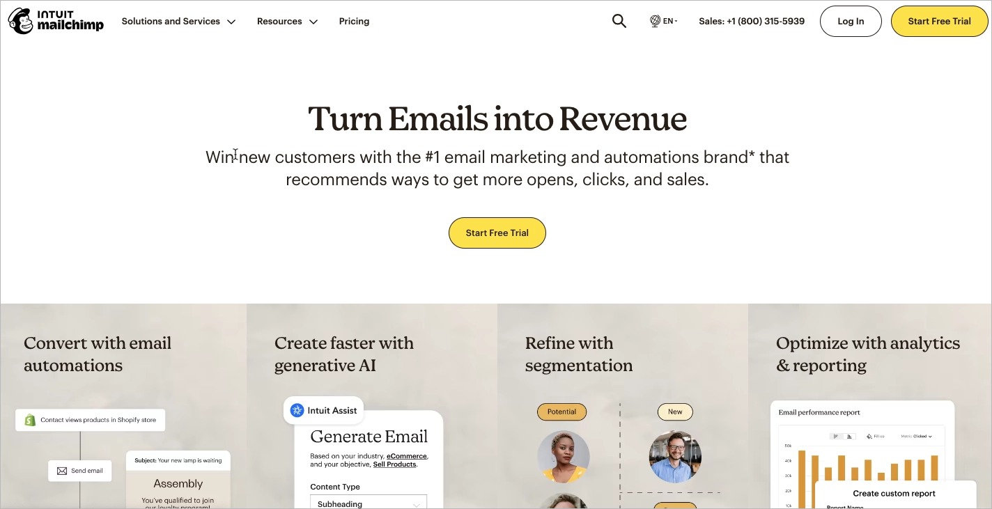 Najlepsze narzędzie A/B dla kampanii e-mail: Mailchimp