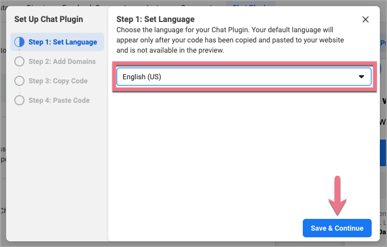 messenger chat language