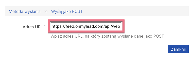 wklej link z ohmylead