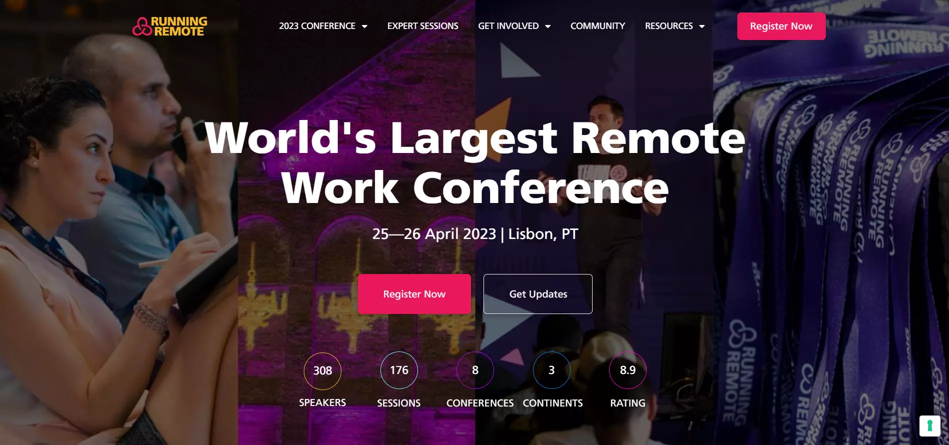 landing page do evento