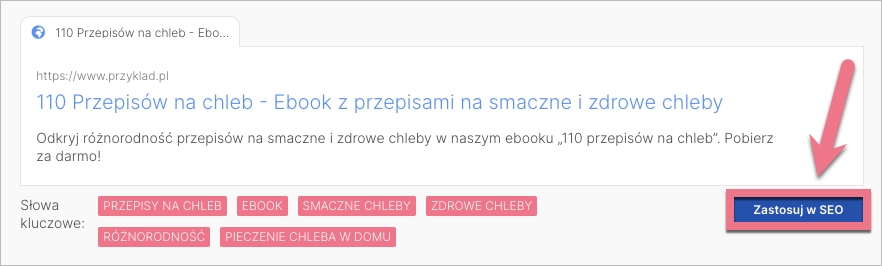 Dodanie treści SEO do landing page'a