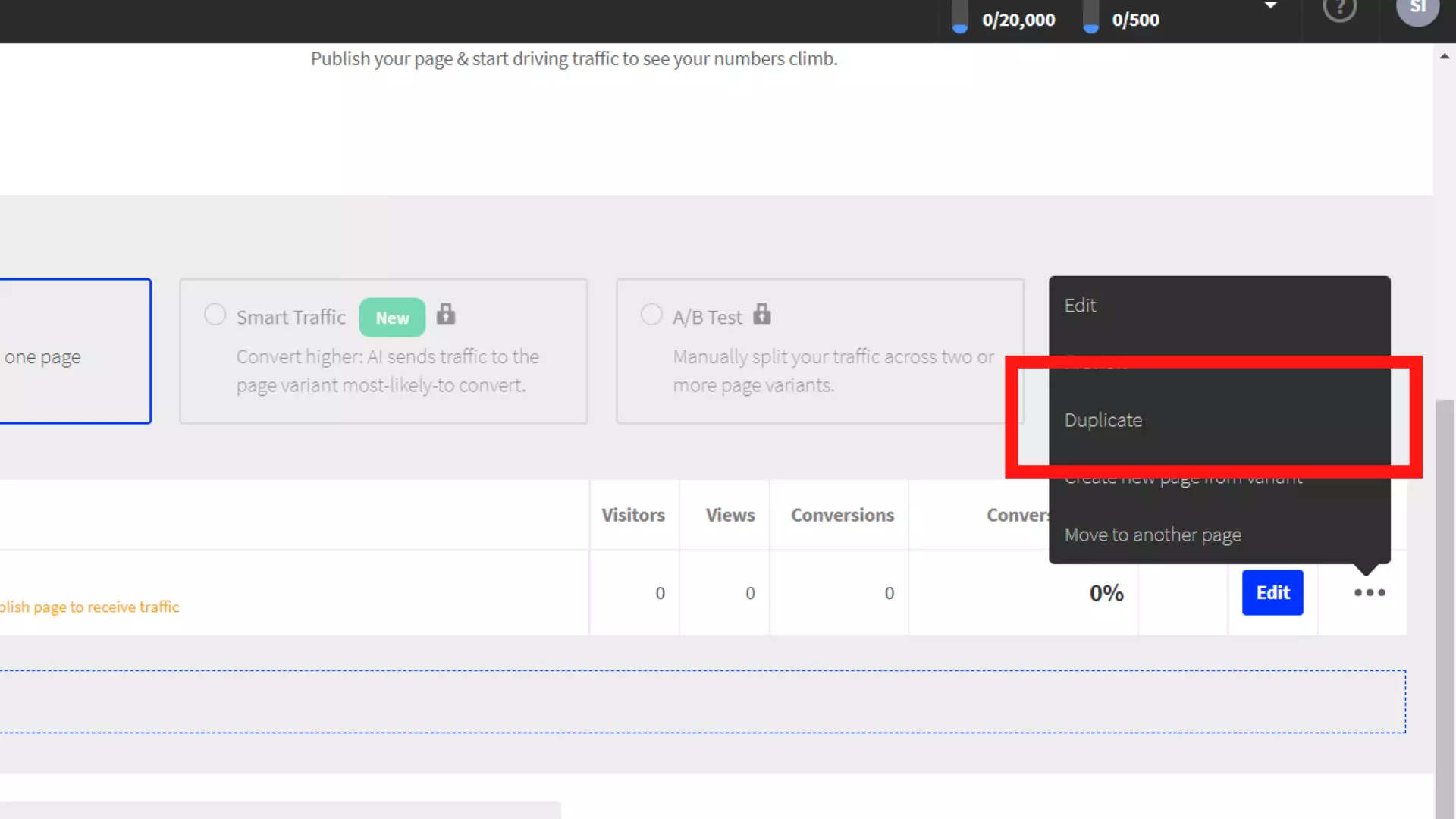 Unbounce Duplicate Feature