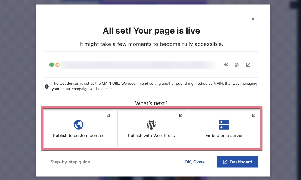 Publica&ccedil;&atilde;o de um landing page