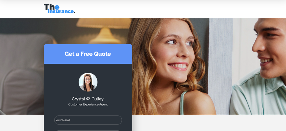 szablon landing page wycena ubezpieczenia na życie