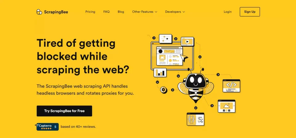ScrapingBee page de SEO program&aacute;tico