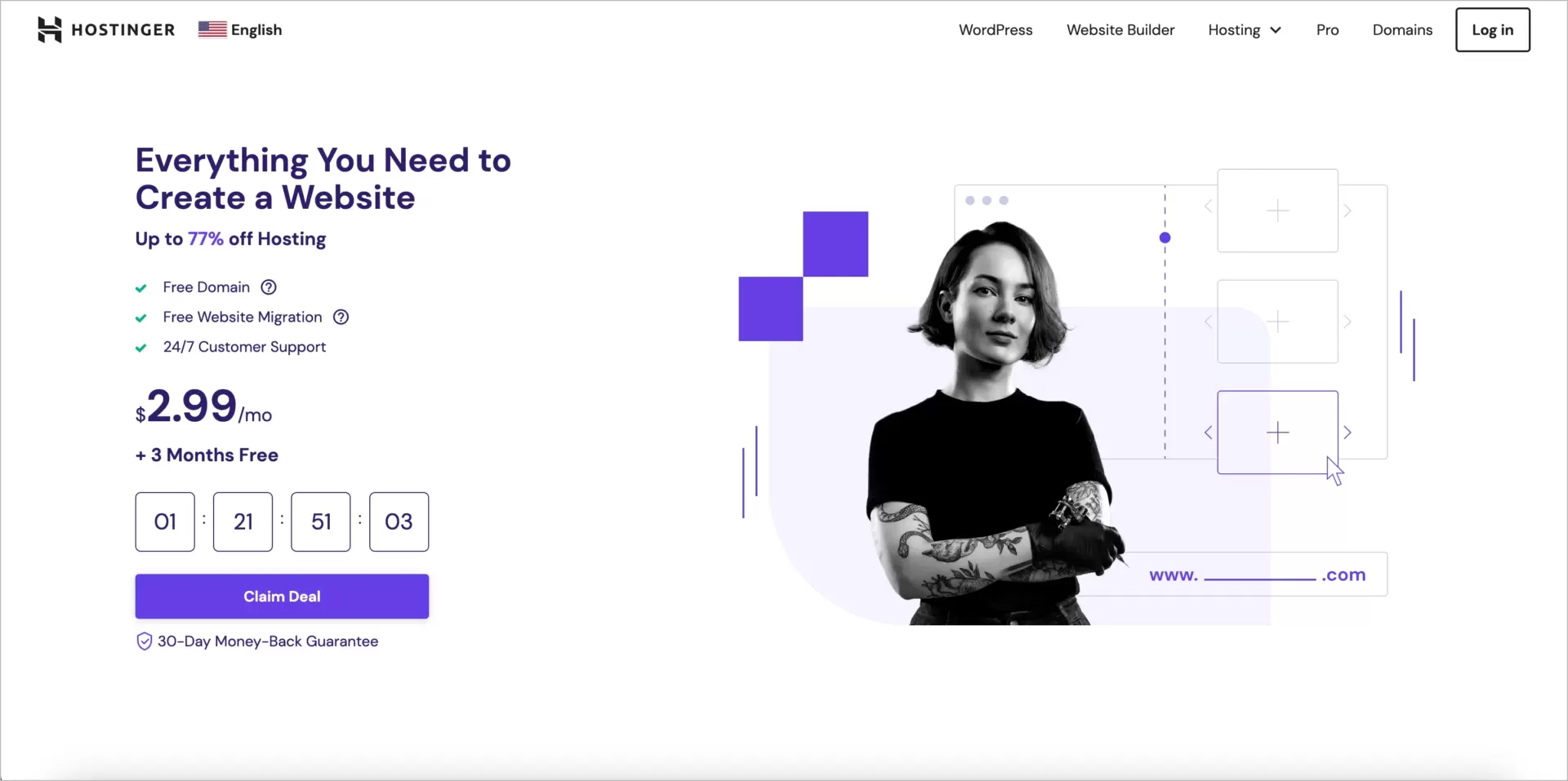 call to action button on the marketing campaign's page