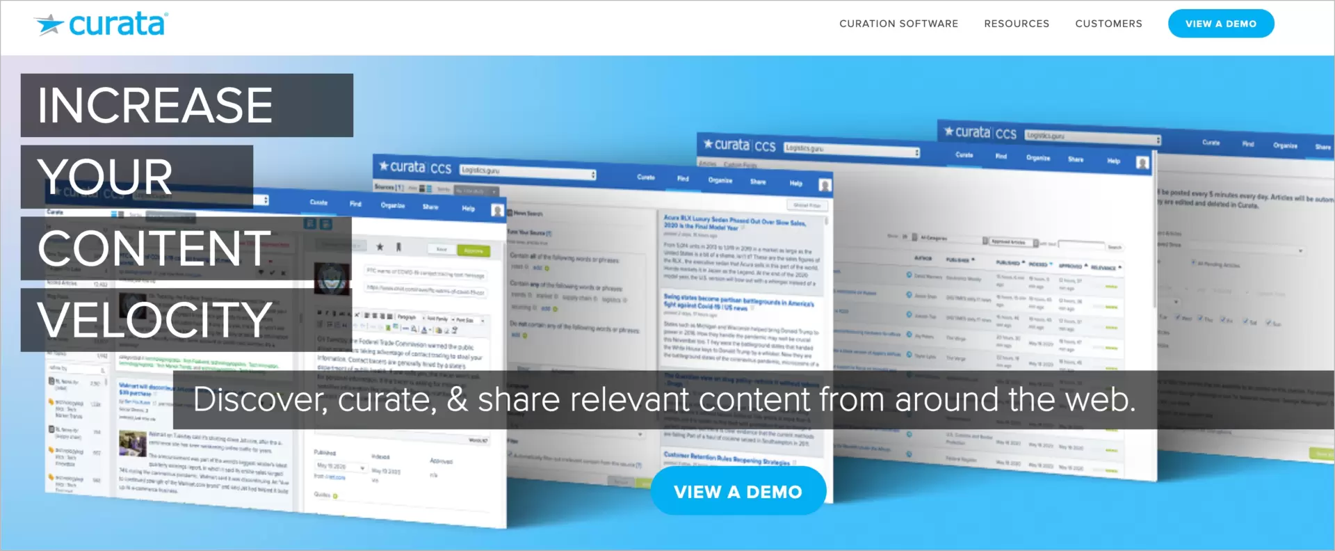 Demo call to action button on landing page