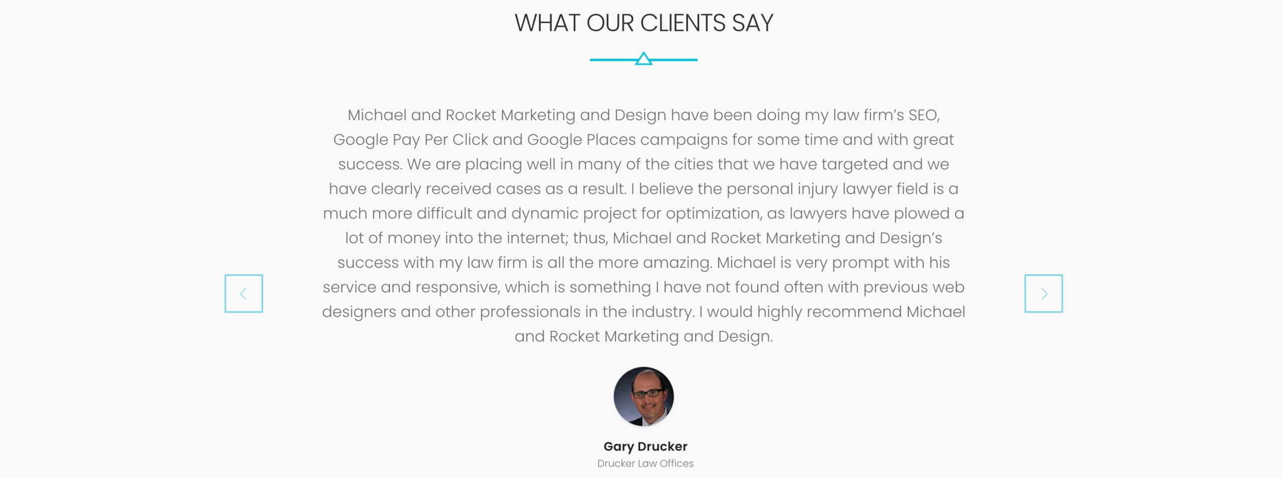 customer testimonials on landing page