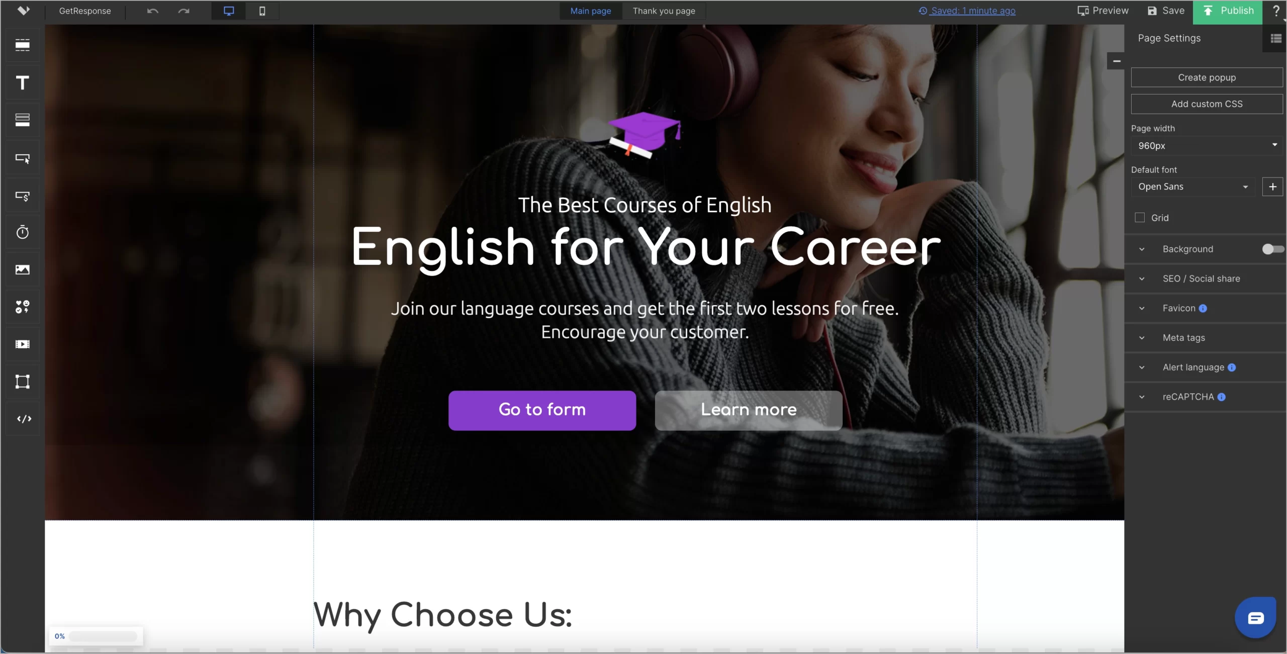 kreator "przeciągnij i upuść" oraz narzędzie do digital marketingu