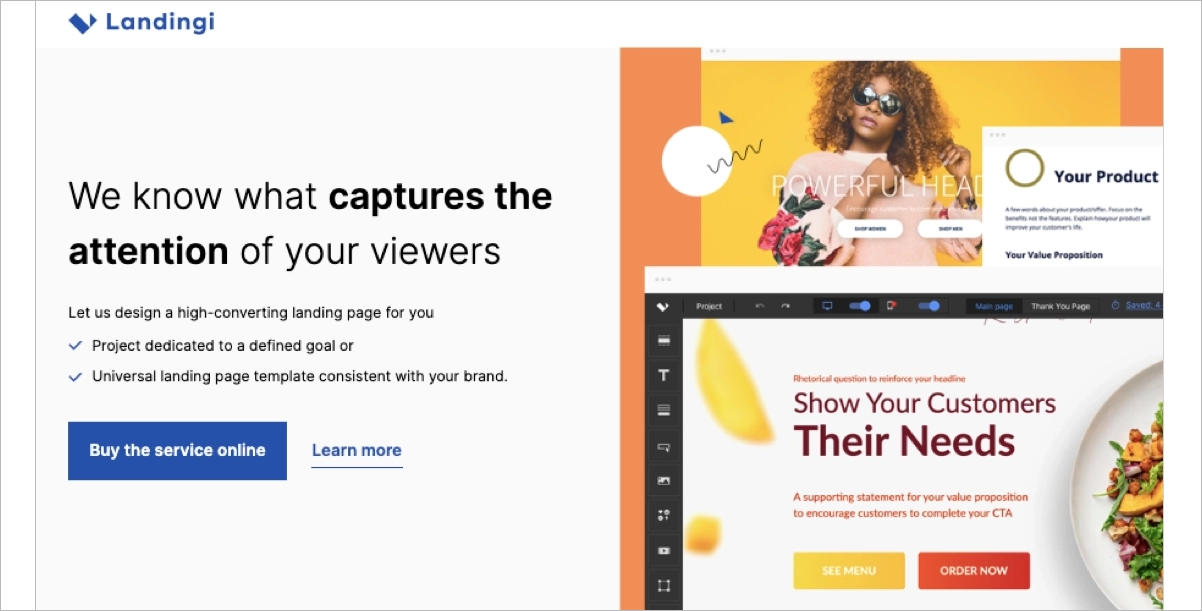 app landing page Vorlage