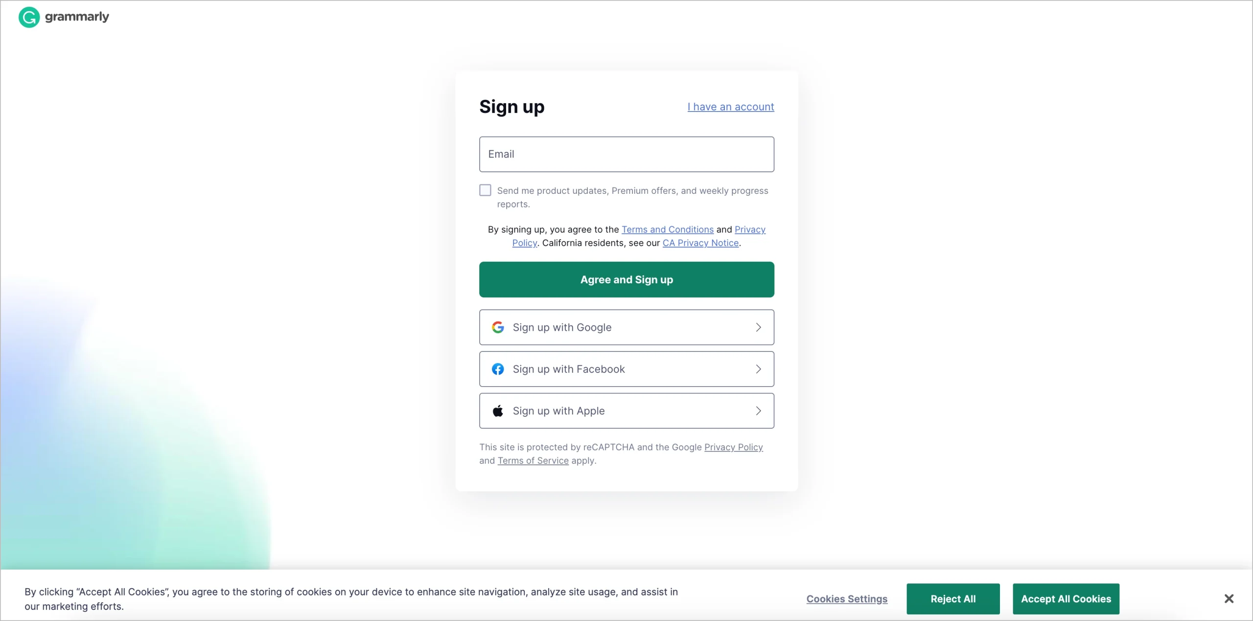 strona internetowa Grammarly