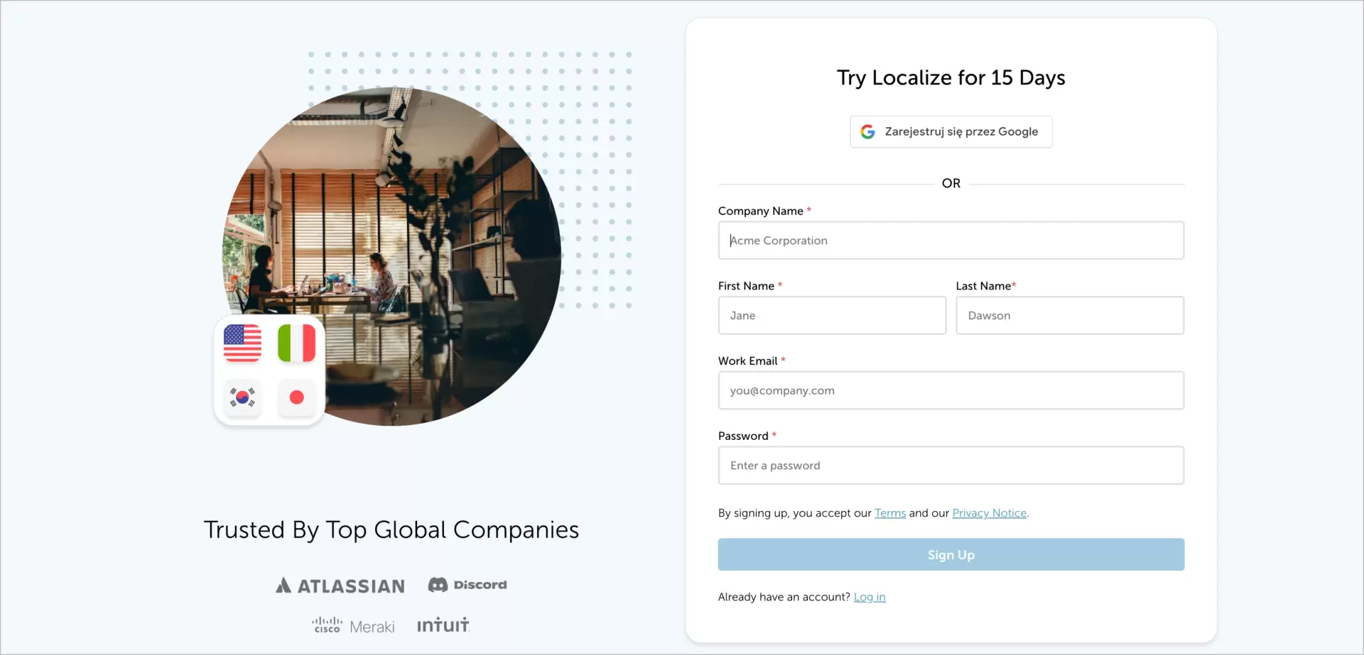 auff&auml;lliges Bild auf join in landing page