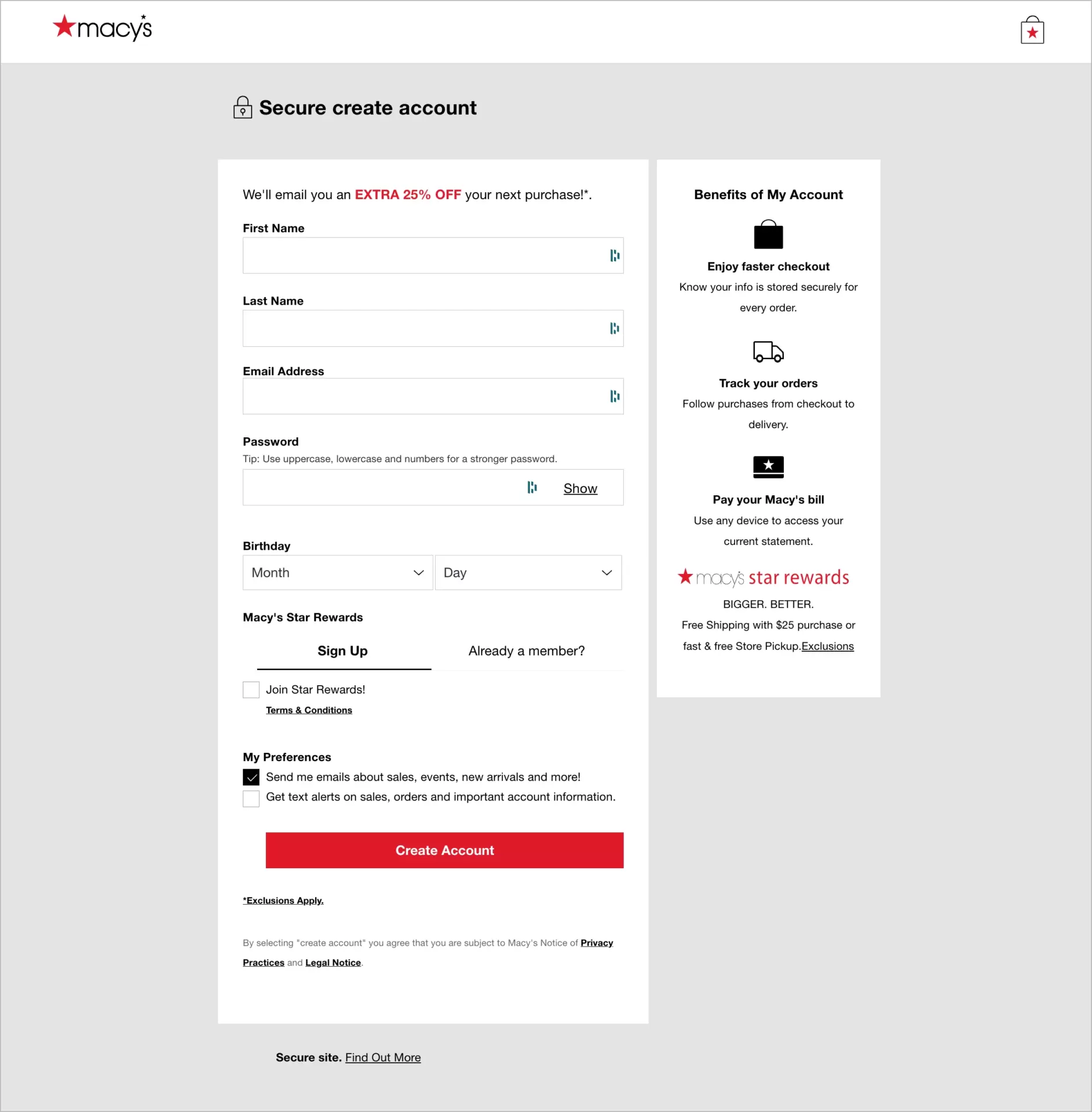 formularz rejestracji