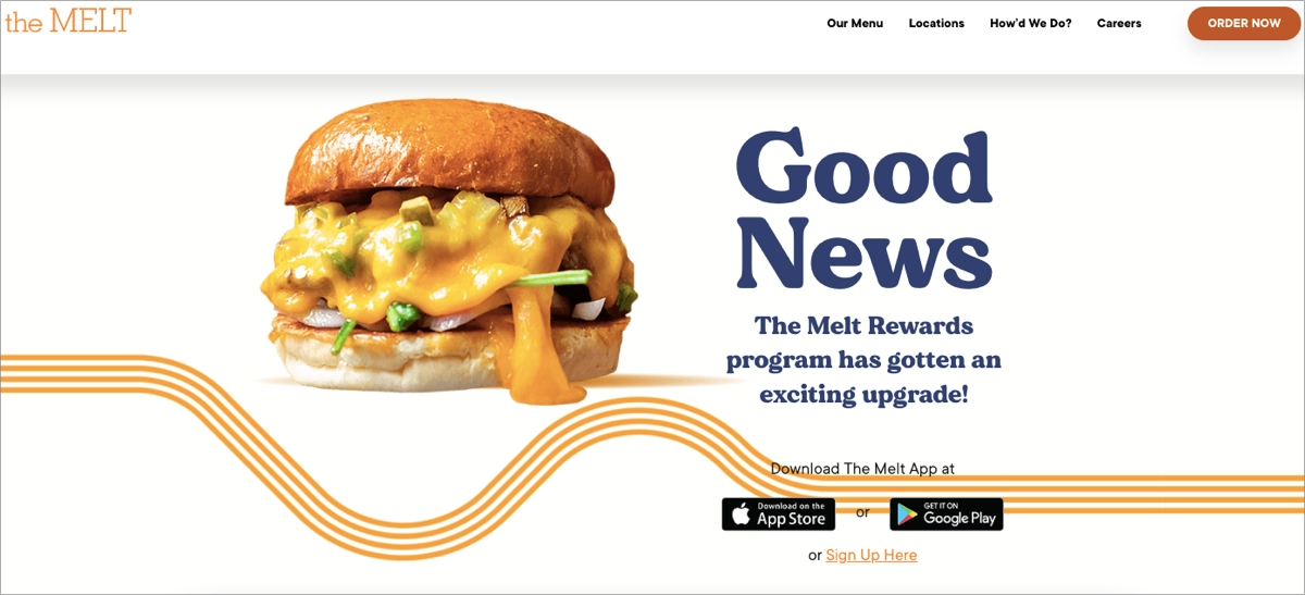 ristorante cibo landing page