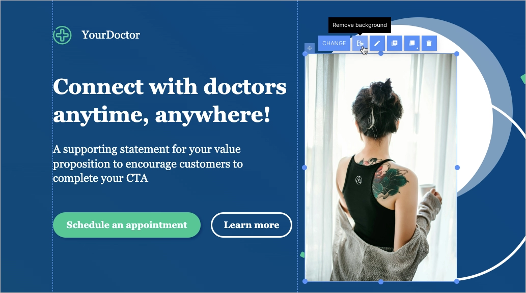 Bilder in einer landing page Vorlage &auml;ndern