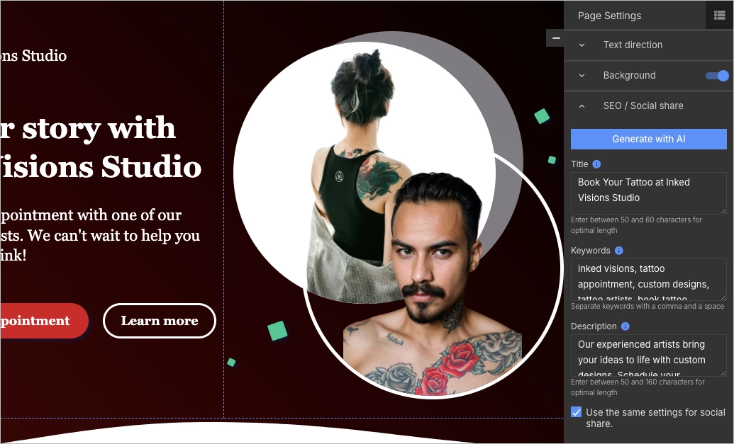 Erstellung von SEO-Inhalten f&uuml;r eine landing page