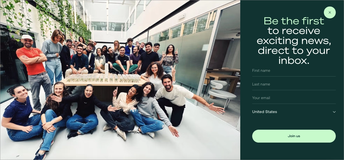 lead gen form with a few fields