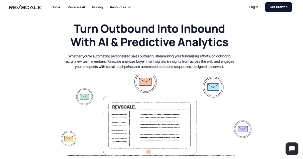 Revscale Example of Software Landing Page