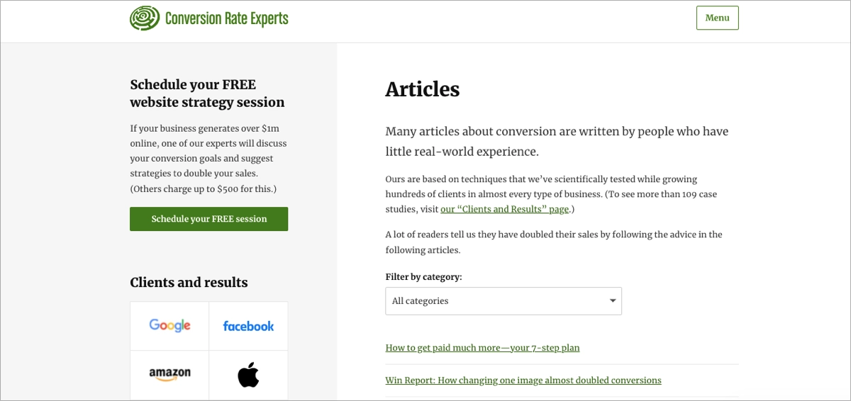 blog by professional marketer in cro