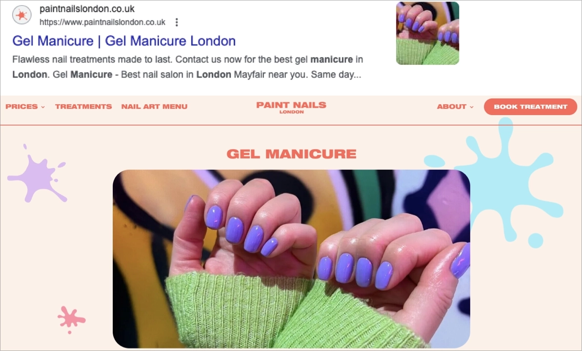 site de manicure em londres