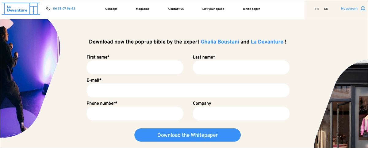 scarica il modello di libro bianco landing page