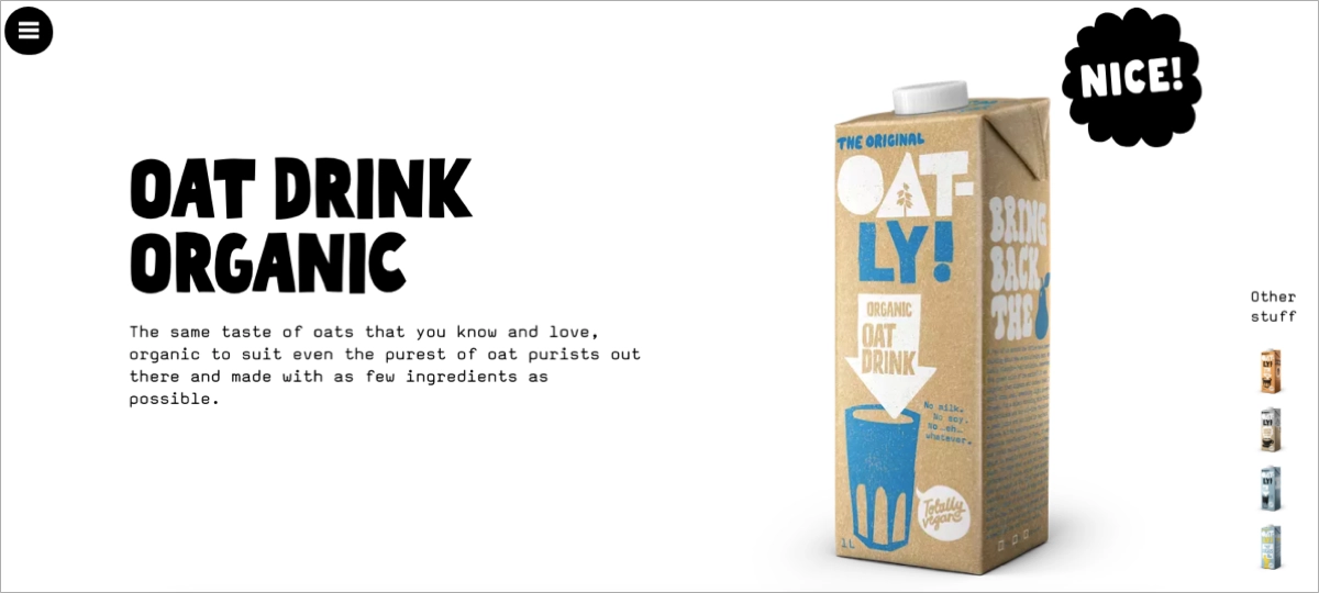 Product landing page example