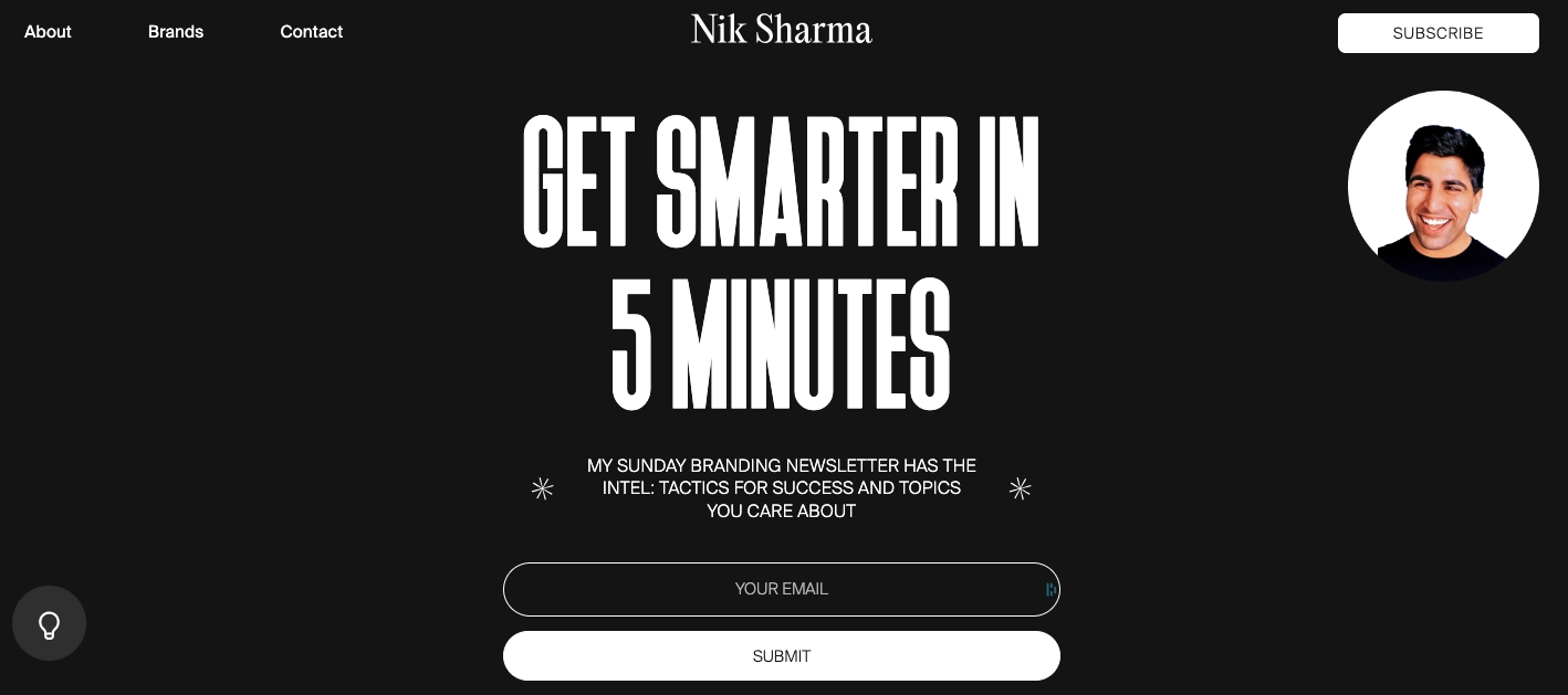 Exemplo de p&aacute;gina de destino de boletim informativo eficaz