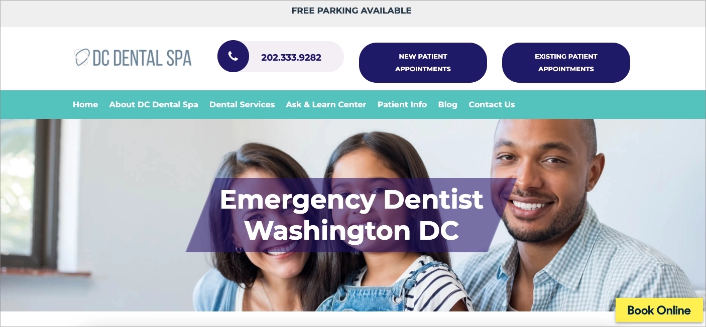 DC Dental Spa &ndash; Emergency Dental Care Landing Page