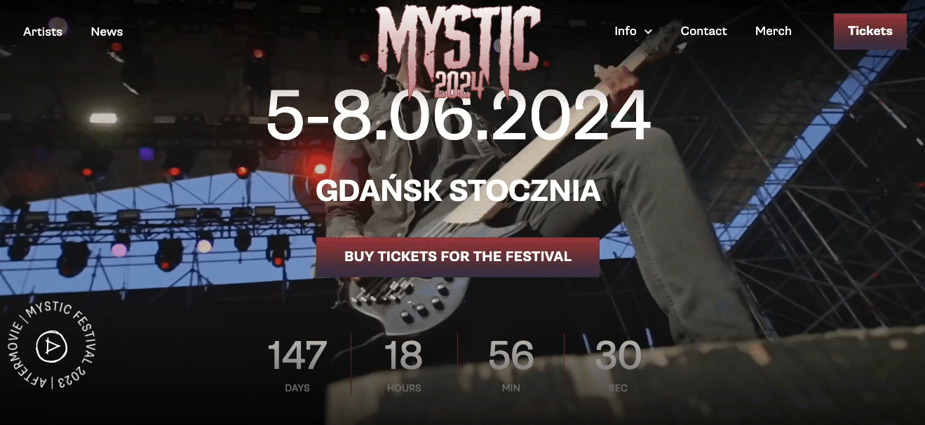 Event Landing Pages &ndash; festival example