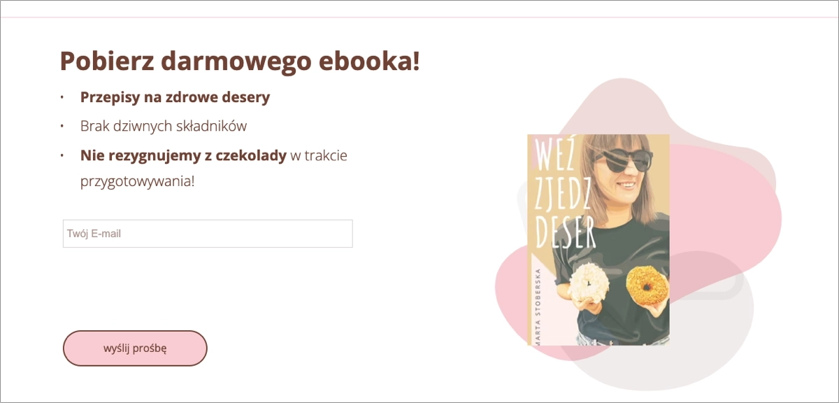 ebook landing page Beispiel von Marta Stoberska