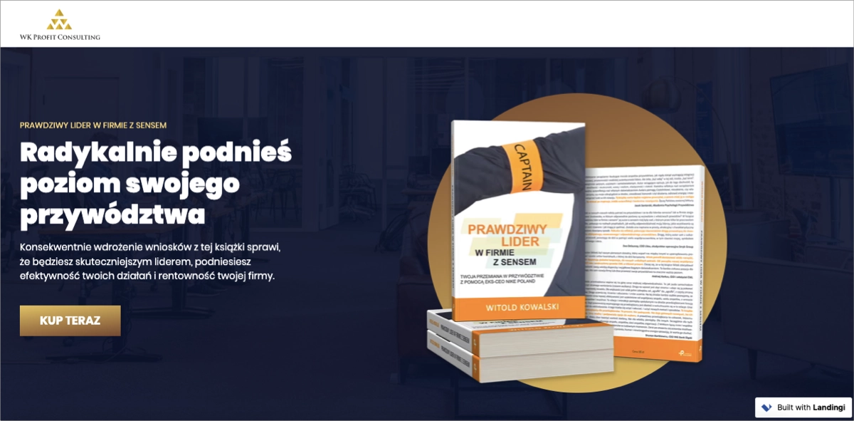 Beispiel ebook landing page von WK Profit