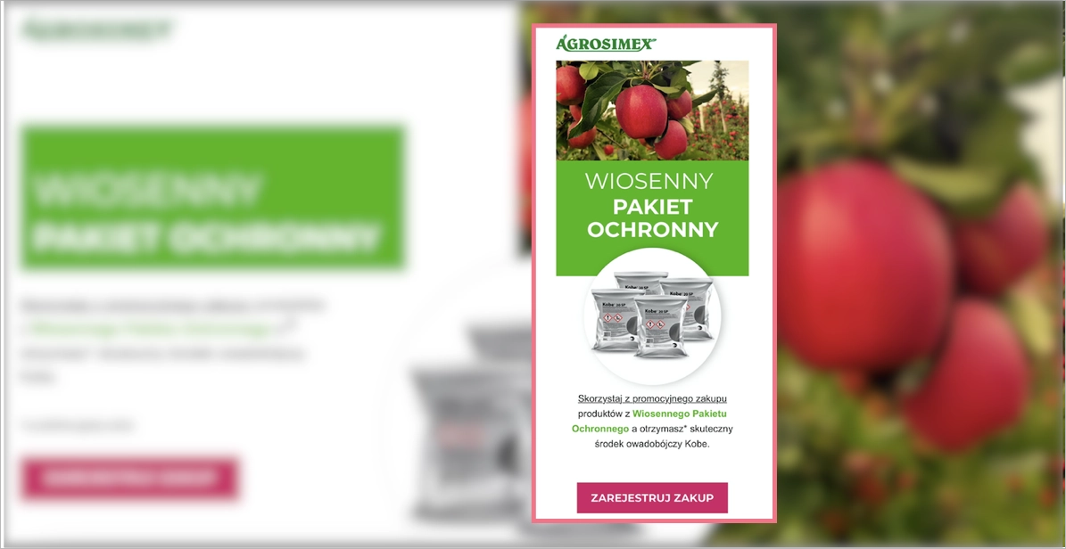 Agrosimex mobile landing page