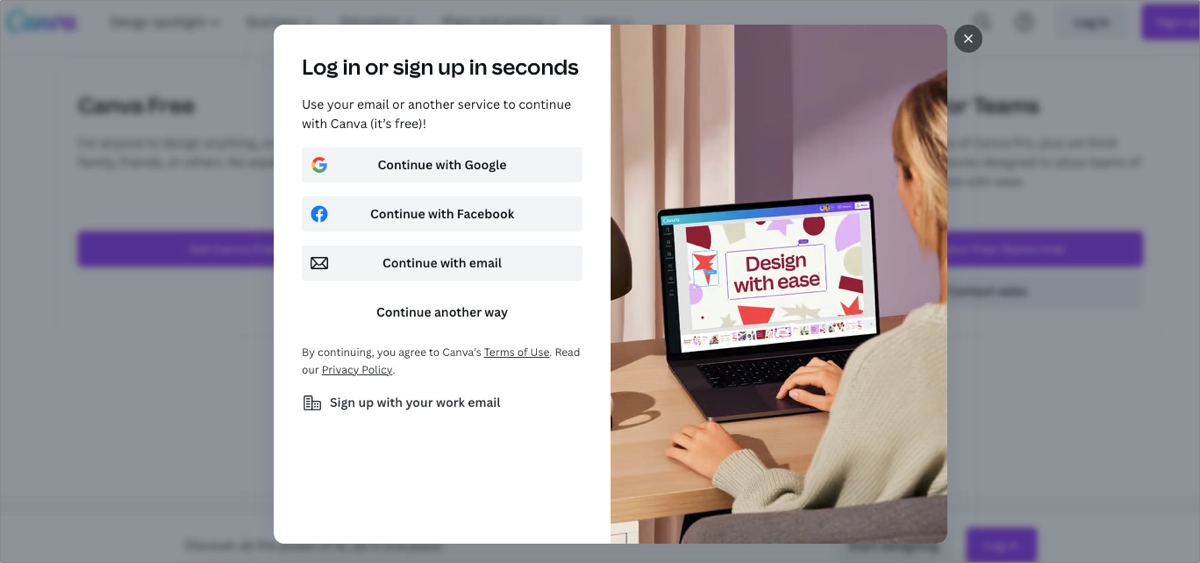 canva conversion form