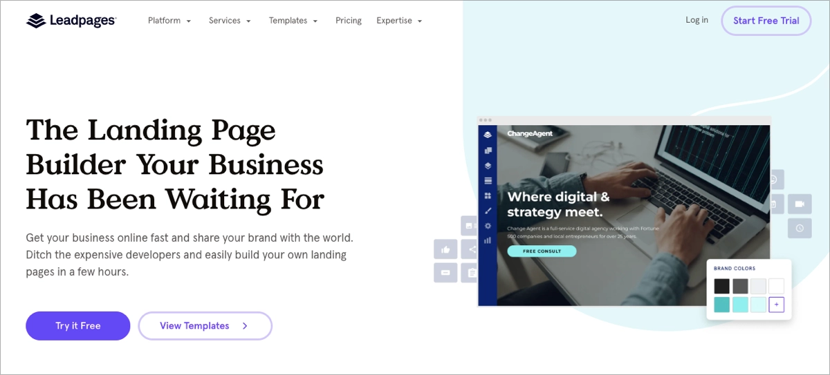 leadpages builder for websites