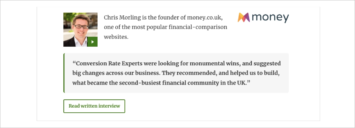 optimization CR agency testimonials