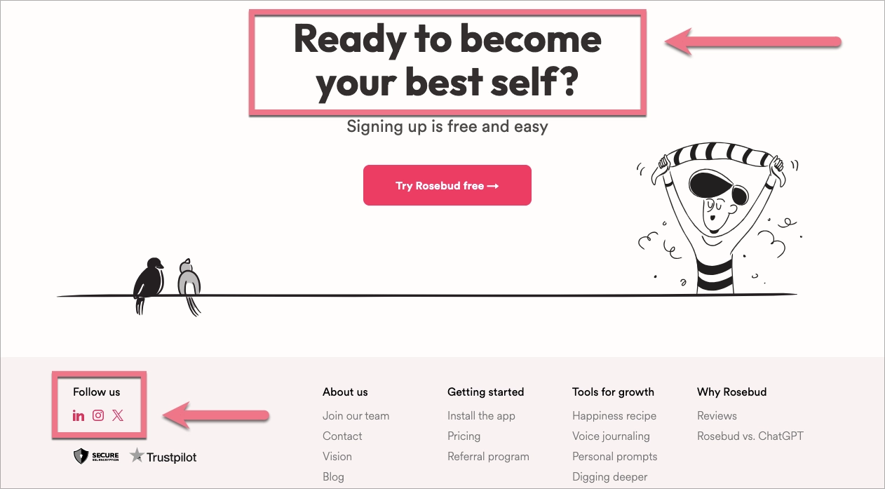 Exemplo de benef&iacute;cios Landing page: Incentivo ao compartilhamento social