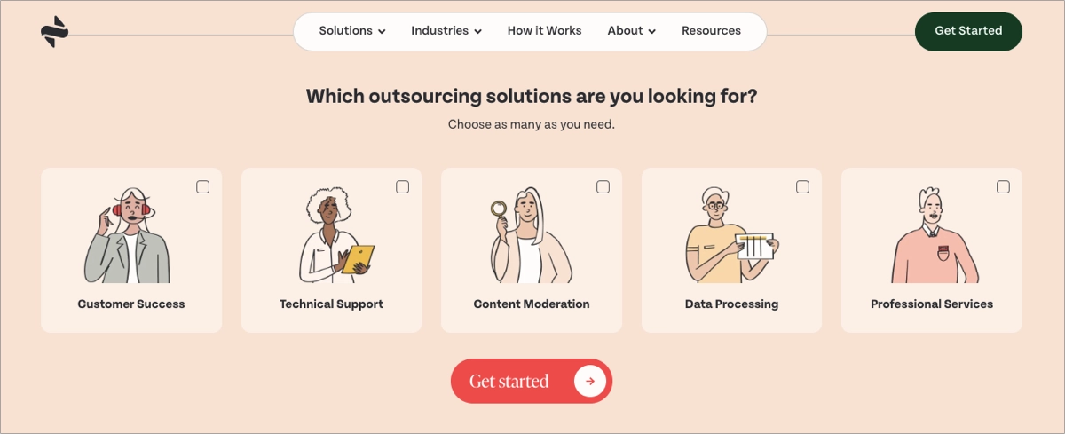 cta auf der Website des Dienstes l&ouml;schen