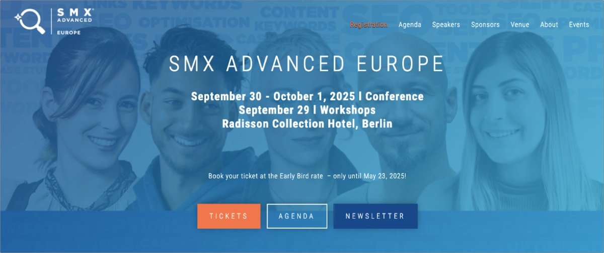 unique landing page for event promotion