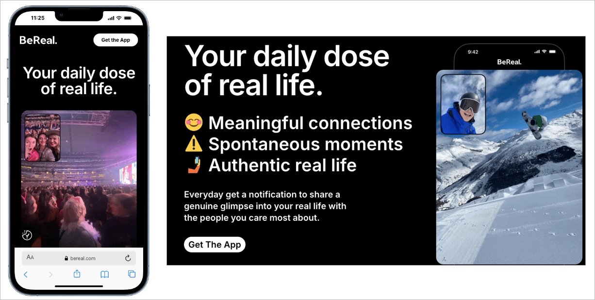 landing page mobile examples