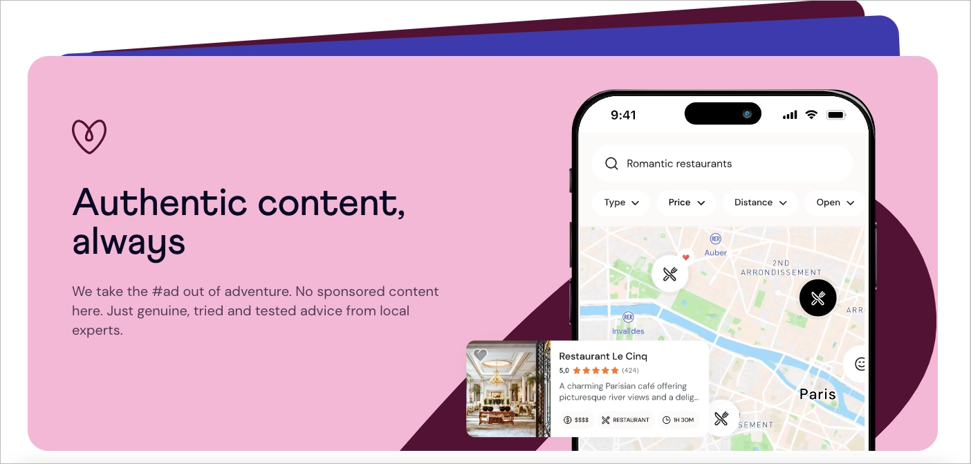 creative landing page example