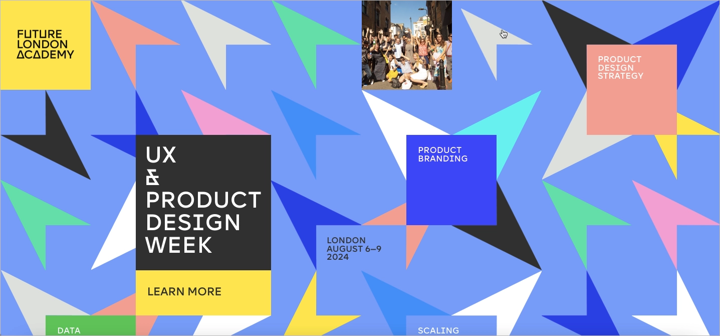 creative landing page example