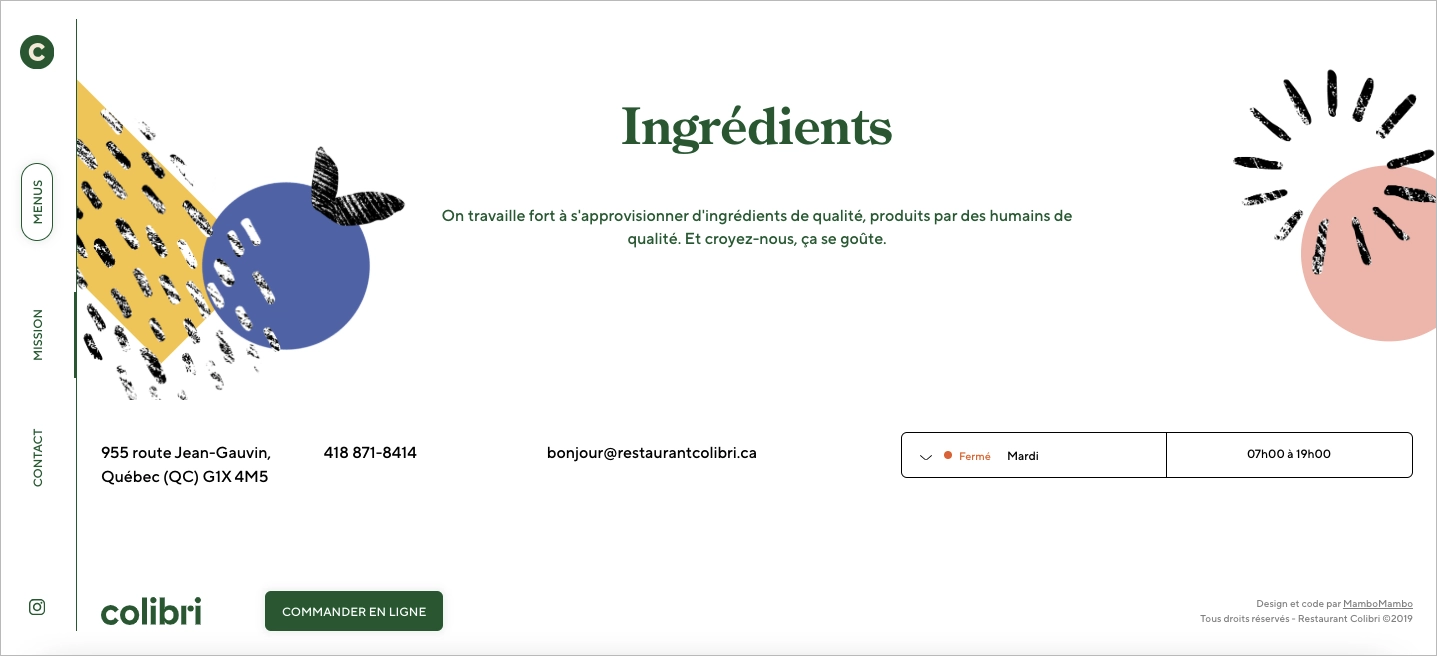 creative landing page example