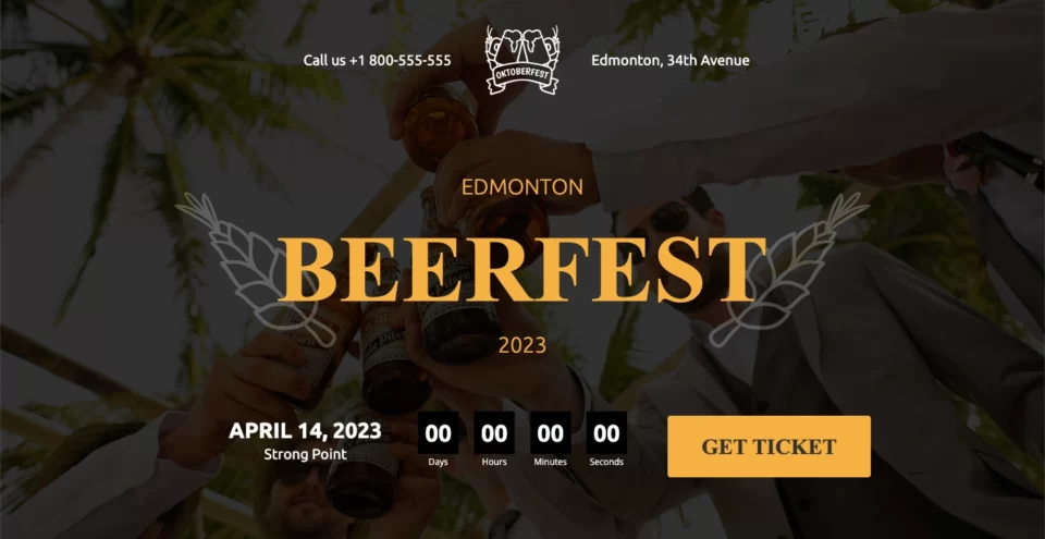 Festival landing page template