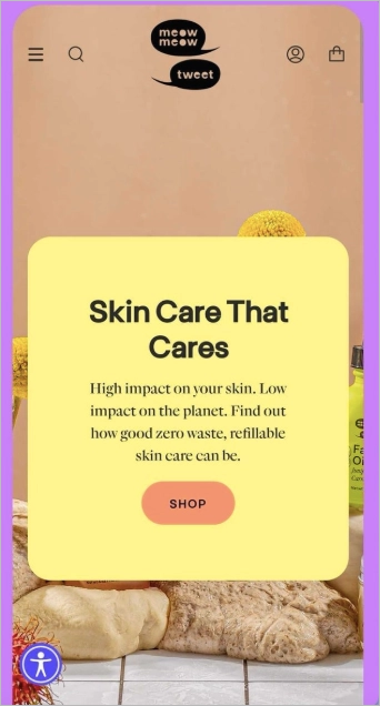 mobile landing page exemple