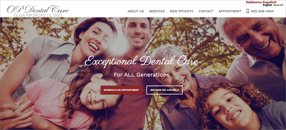 dental practice's online presence