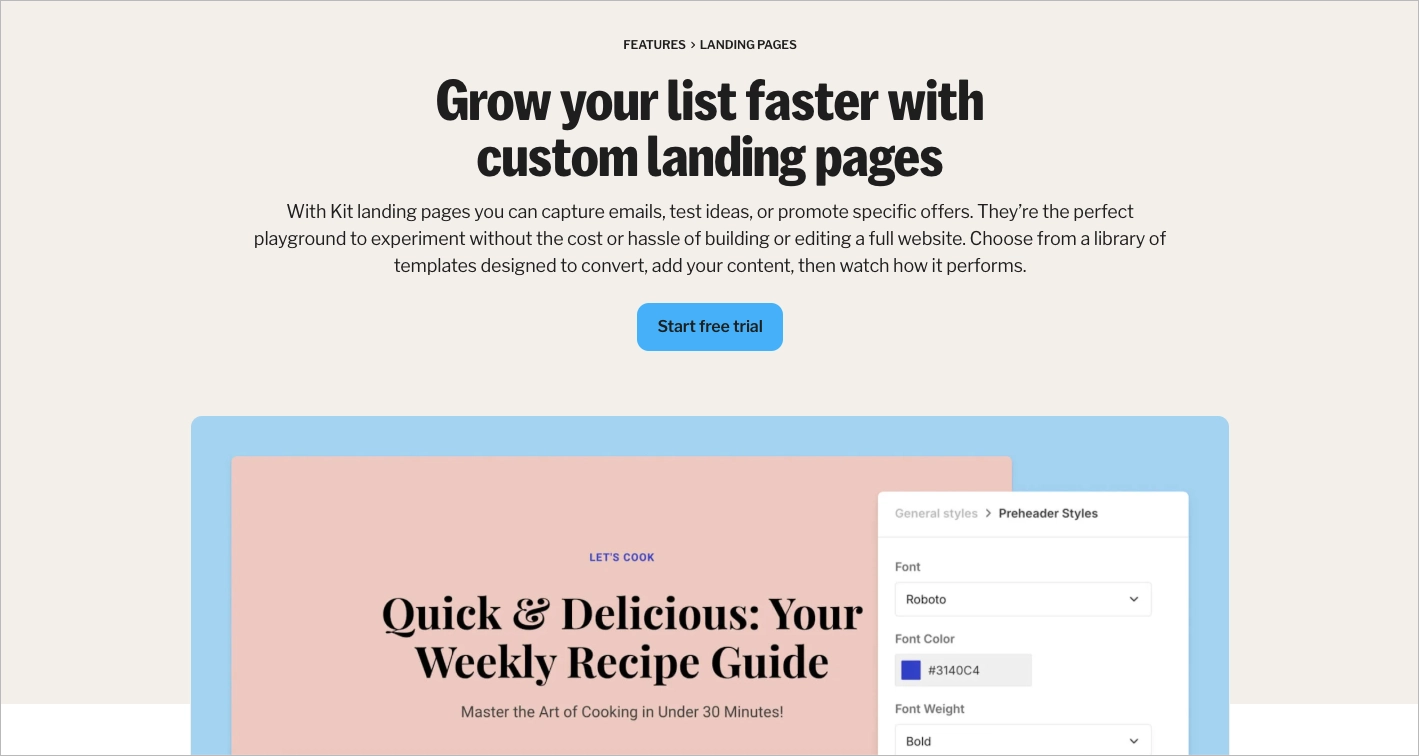 Kit landing page constructeur