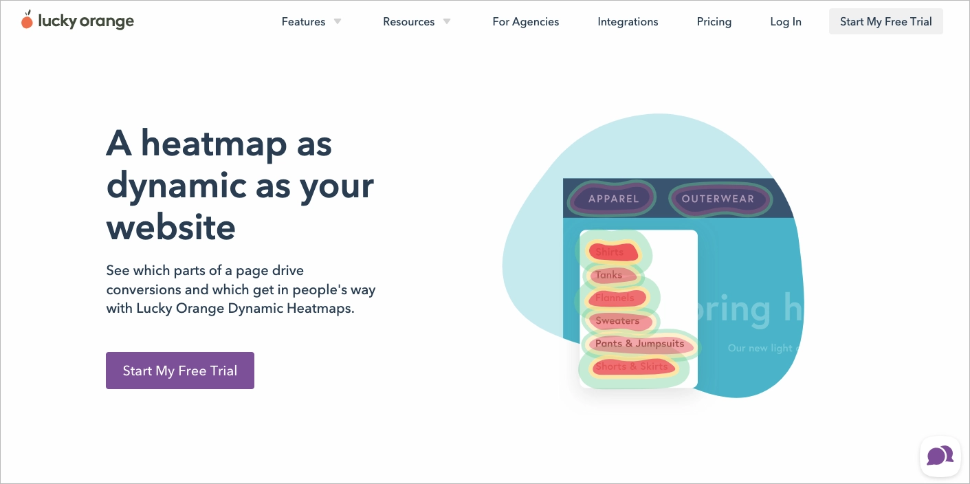 Meilleur outil de carte thermique pour le commerce &eacute;lectronique : Lucky Orange