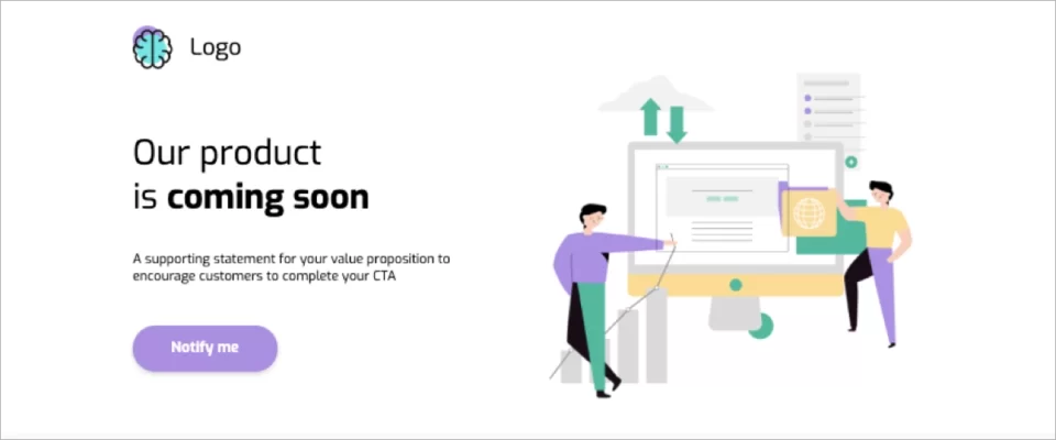 Modelo de landing page de avalia&ccedil;&atilde;o gratuita para notifica&ccedil;&otilde;es